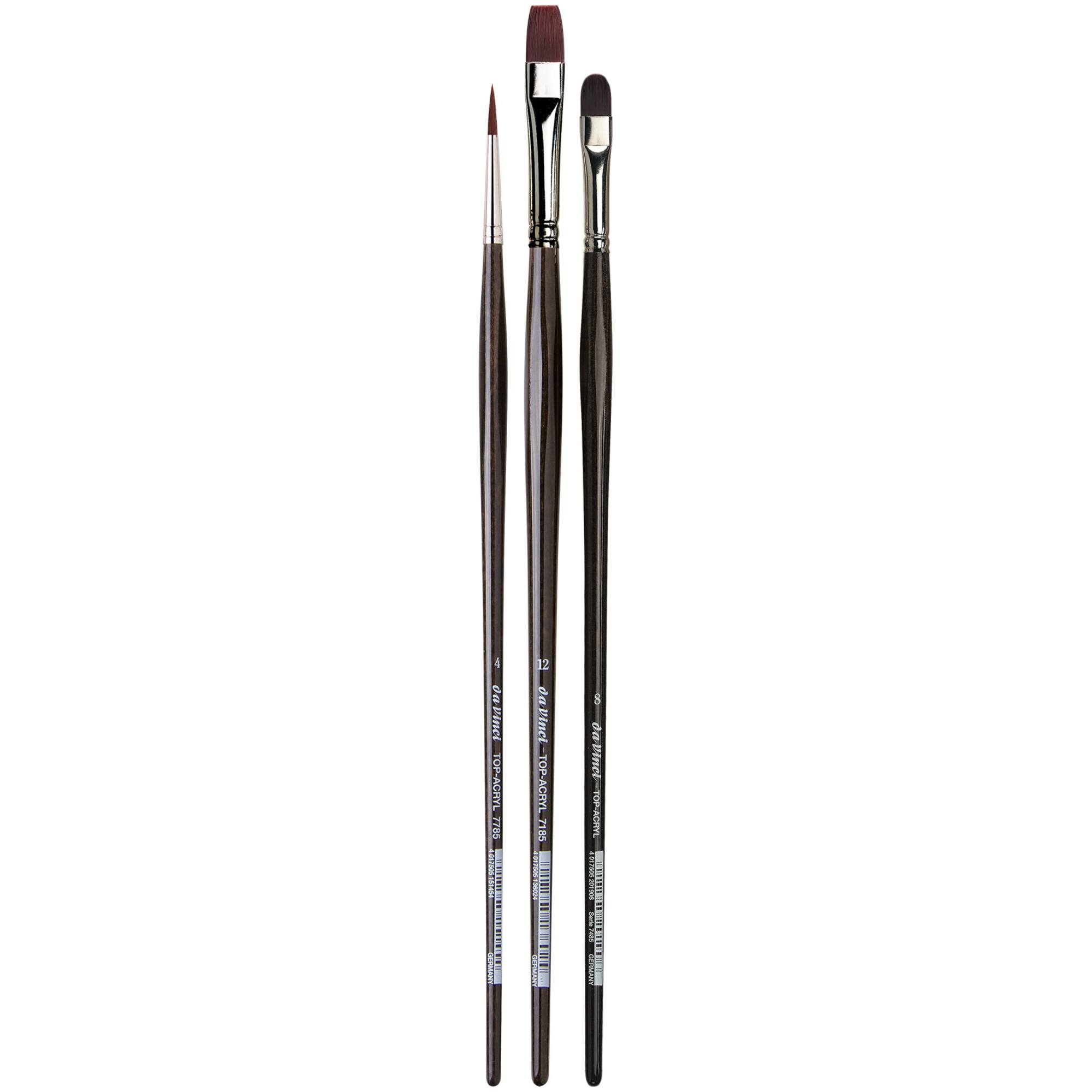 da Vinci TOP ACRYL 3 Piece Brush Set